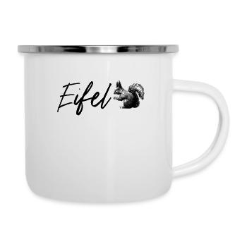 Eifel Eichhörnchen Natur - Emaille-Tasse - Weiß - Rechts
