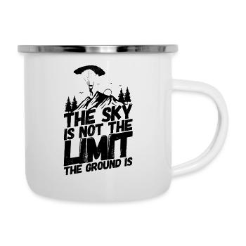 Parachute skydiving ground - Camper Mug - white - Right