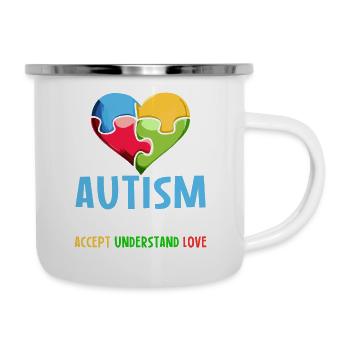 Autism Awareness Accept understand love - Camper Mug - white - Right