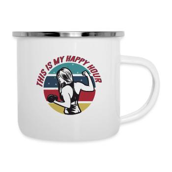 This is my happy hour - Camper Mug - white - Right