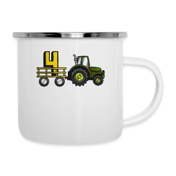 Farm 4 years old T-shirt Farm Boys 4. - Camper Mug - white - Right