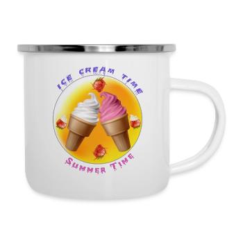 Ice Cream Time - Summer Time - Camper Mug - white - Right