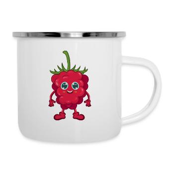 Framboise - Tasse émaillée - blanc - Droite