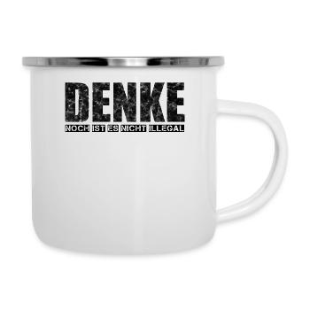 DENKE - Emaille-Tasse - Weiß - Rechts