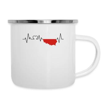 Poland heartbeat - Camper Mug - white - Right