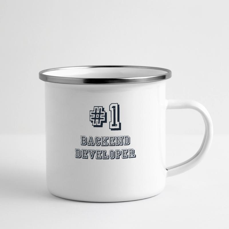 #1 Backend Developer Coder Programmer Tasse émaillée