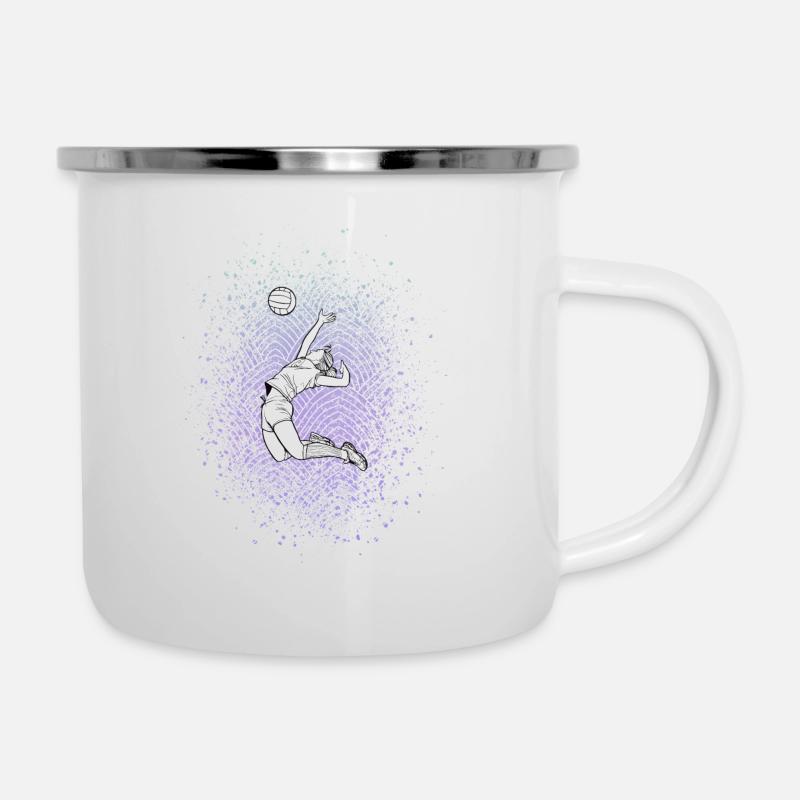 volley- - Tasse émaillée - blanc