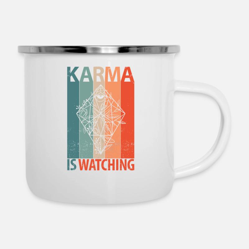 karma - Tasse émaillée - blanc