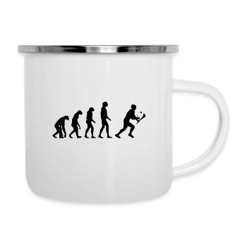 Evolution of Hurling - Emaille-Tasse - Weiß - Rechts