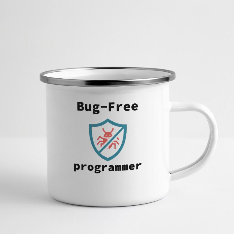 Bug-Free Programmer, Bug-Free Programming Emaille-Tasse