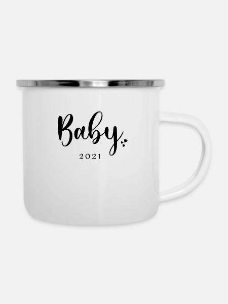 Bébé 2021 - Tasse émaillée - blanc