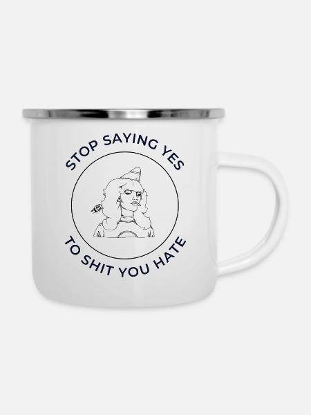 KDO_Berlin - Emaille-Tasse - Weiß