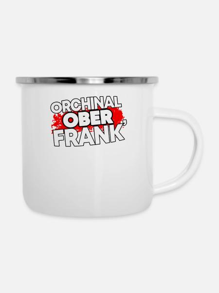 Oberfranken Franken Fränkisches Geschenk - Emaille-Tasse - Weiß