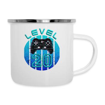 20 ans - Cadeau de 20 ans - Tasse émaillée - blanc - Droite