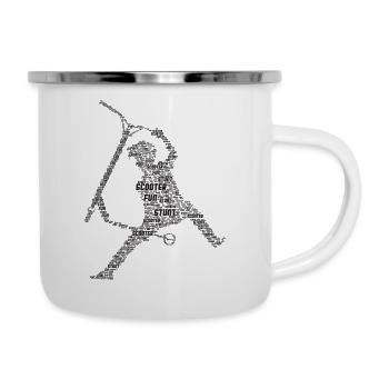 Scooter - Emaille-Tasse - Weiß - Rechts