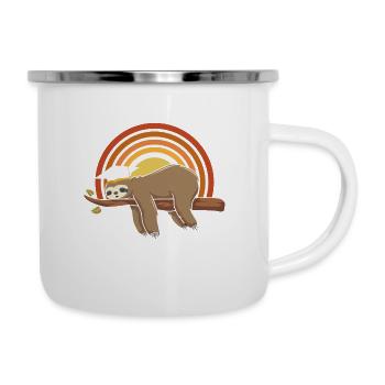 Je peux faire un pas en arrière ? - Tasse émaillée - blanc - Droite