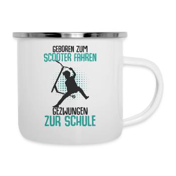 Scooter - Emaille-Tasse - Weiß - Rechts