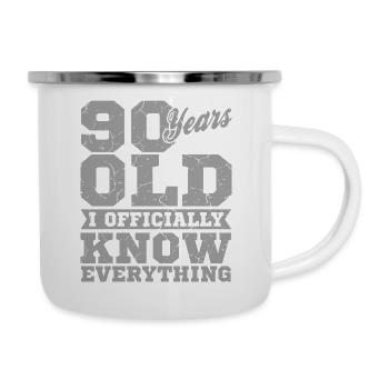 90 YEARS OLD 90 Birthday Grandpa Lustig - Camper Mug - white - Right