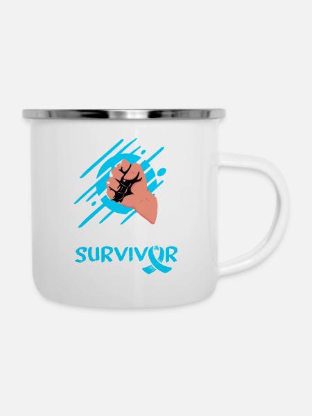 Krebs-Überlebender Certifield Survivor - Emaille-Tasse - Weiß