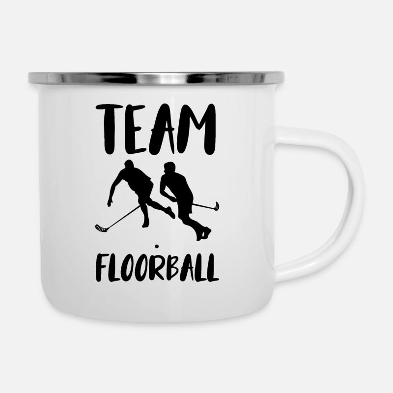 Floorball - Tasse émaillée - blanc
