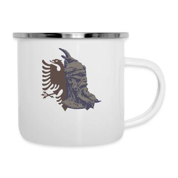 Albanien Balkan Tirana Geschenk Albaner Kosovo - Emaille-Tasse - Weiß - Rechts