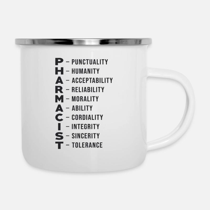 Pharmacies technicien pharmacie pharmacie cadeau - Tasse émaillée - blanc