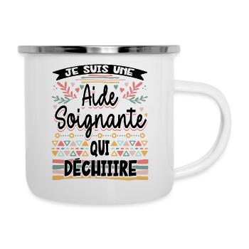 Aide Soignante Humour Aides Soignants - Tasse émaillée - blanc - Droite
