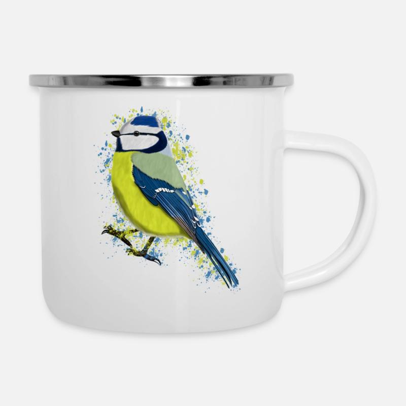 Blue Bird Bird Lover Birdwatcher - Camper Mug - white