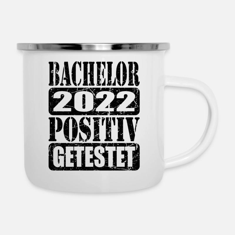 Bachelor 2022 positiv getestet - Emaille-Tasse - Weiß