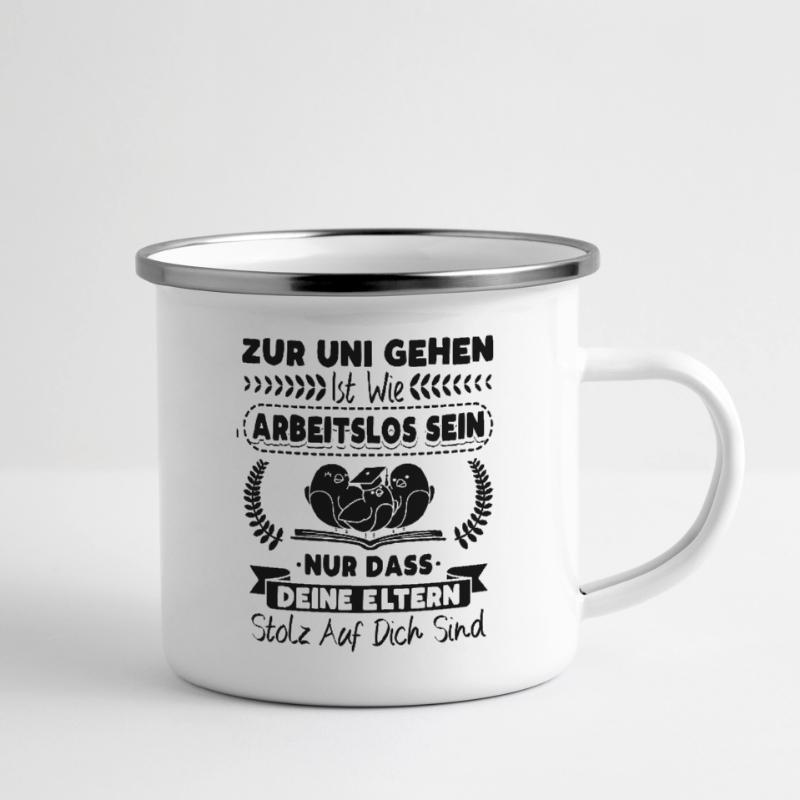 Student Studentin Studium Studienbeginn Emaille-Tasse