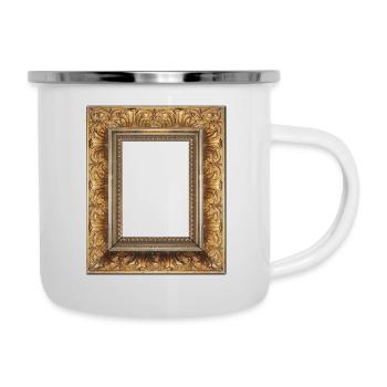 Photo de mariage d’un cadre photo d’or Personnalisé - Tasse émaillée - blanc - Droite