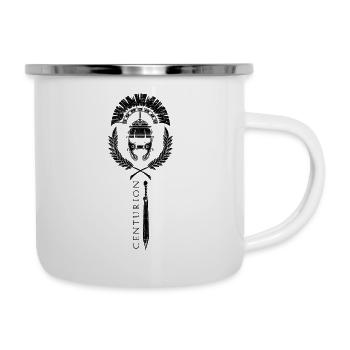 Römischer Zenturio - Centurion - Emaille-Tasse - Weiß - Rechts