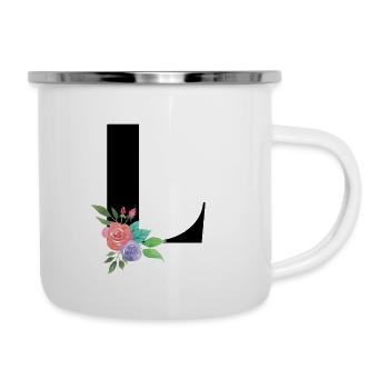Letter L personalized gift alphabet first name Christmas - Camper Mug - white - Right