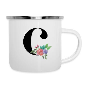 Letter C personalized gift alphabet first name Christmas - Camper Mug - white - Right