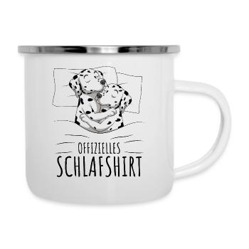 Dalmatiner - Emaille-Tasse - Weiß - Rechts