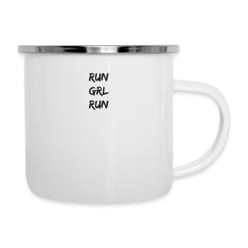 Running - run grl run - Tasse émaillée - blanc - Droite