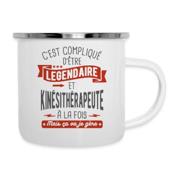 légendaire et kinésitherapeute - Tasse émaillée - blanc - Droite
