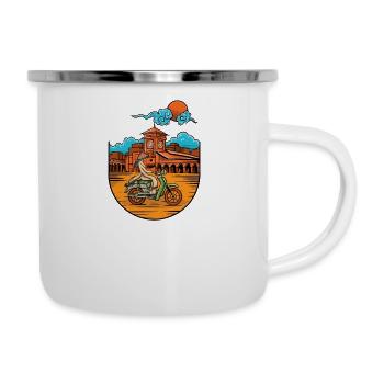 Vietnam I Saigon Scooter Pho Bo Motif de voyage pour - Tasse émaillée - blanc - Droite