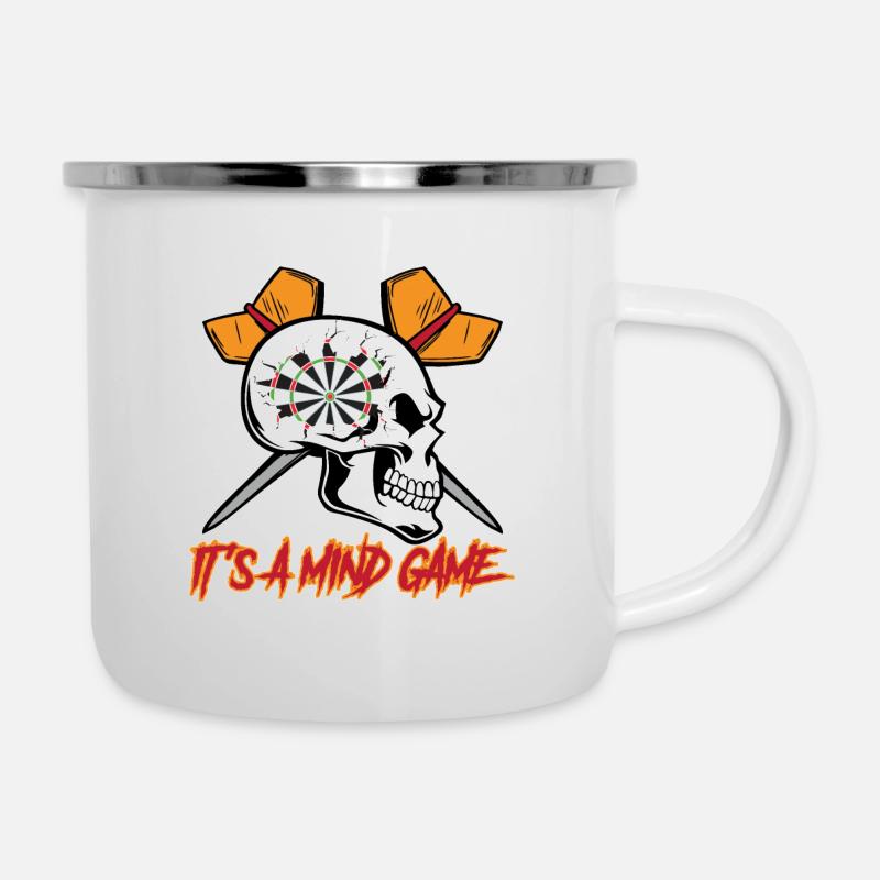 Fléchettes disant C’est un jeu d’ avec flèche de fléchette - Tasse émaillée - blanc
