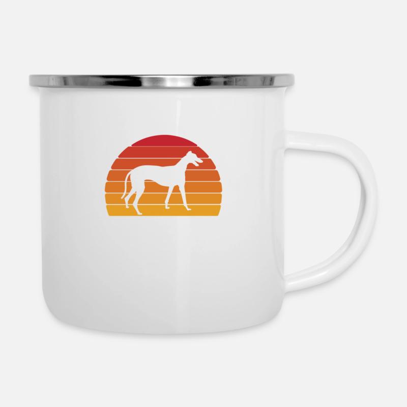 Greyhound Greyhound Gift - Camper Mug - white