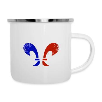 Frankreich Provence - Emaille-Tasse - Weiß - Rechts