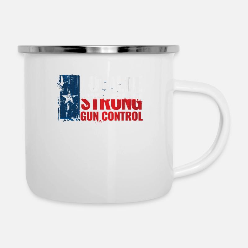 Uvalde Strong Gun Controll - Camper Mug - white