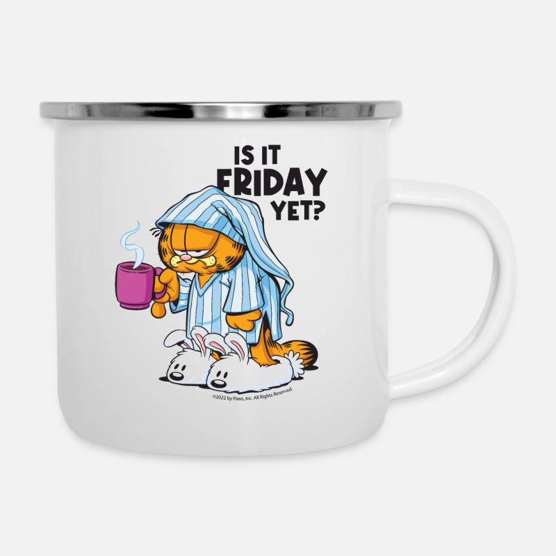 Garfield C’est Déjà Vendredi - Tasse émaillée - blanc