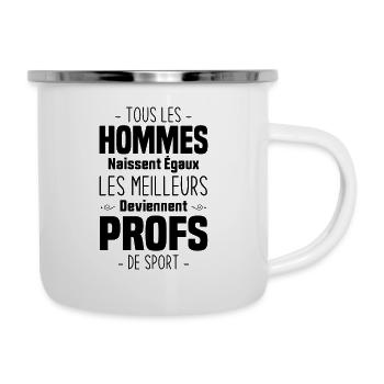 Les meilleurs hommes deviennent profs de sport - Tasse émaillée - blanc - Droite