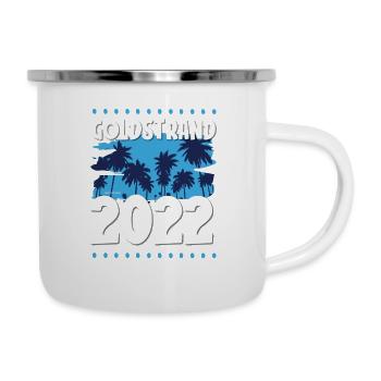 Goldstrand 2022 - Emaille-Tasse - Weiß - Rechts