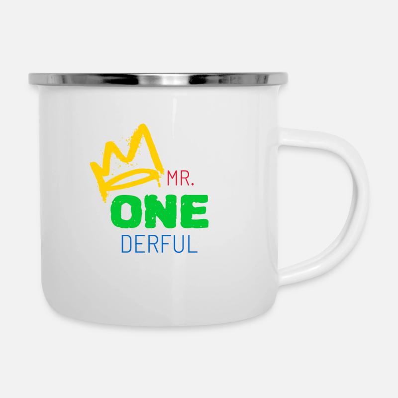 Erster Geburtstag Junge - Emaille-Tasse - Weiß