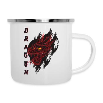 Dragon - Emaille-Tasse - Weiß - Rechts