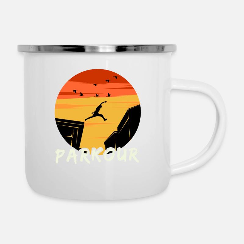 parkour - Tasse émaillée - blanc