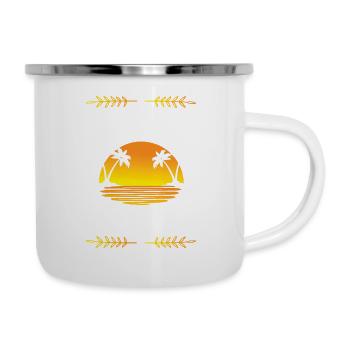 Lloret De Mar Modus - Emaille-Tasse - Weiß - Rechts
