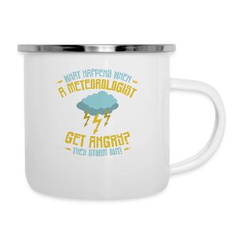 Storm Hunter Tornados Storm Chaser Cadeau - Tasse émaillée - blanc - Droite
